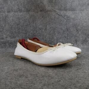 Cat & Jack Shoes Kids 4 Ballet Flats Slip On White Bow Classic Girls Fashion